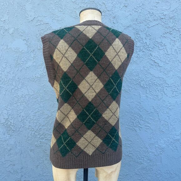 Vintage Argyle Sweater Vest in Small Preppy Academia Unisex - Picture 6 of 7
